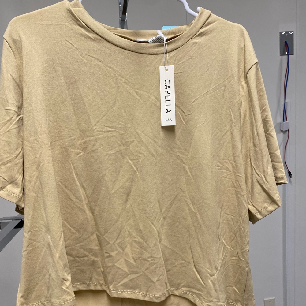 Capella Women's Tan Short Sleeve Tee